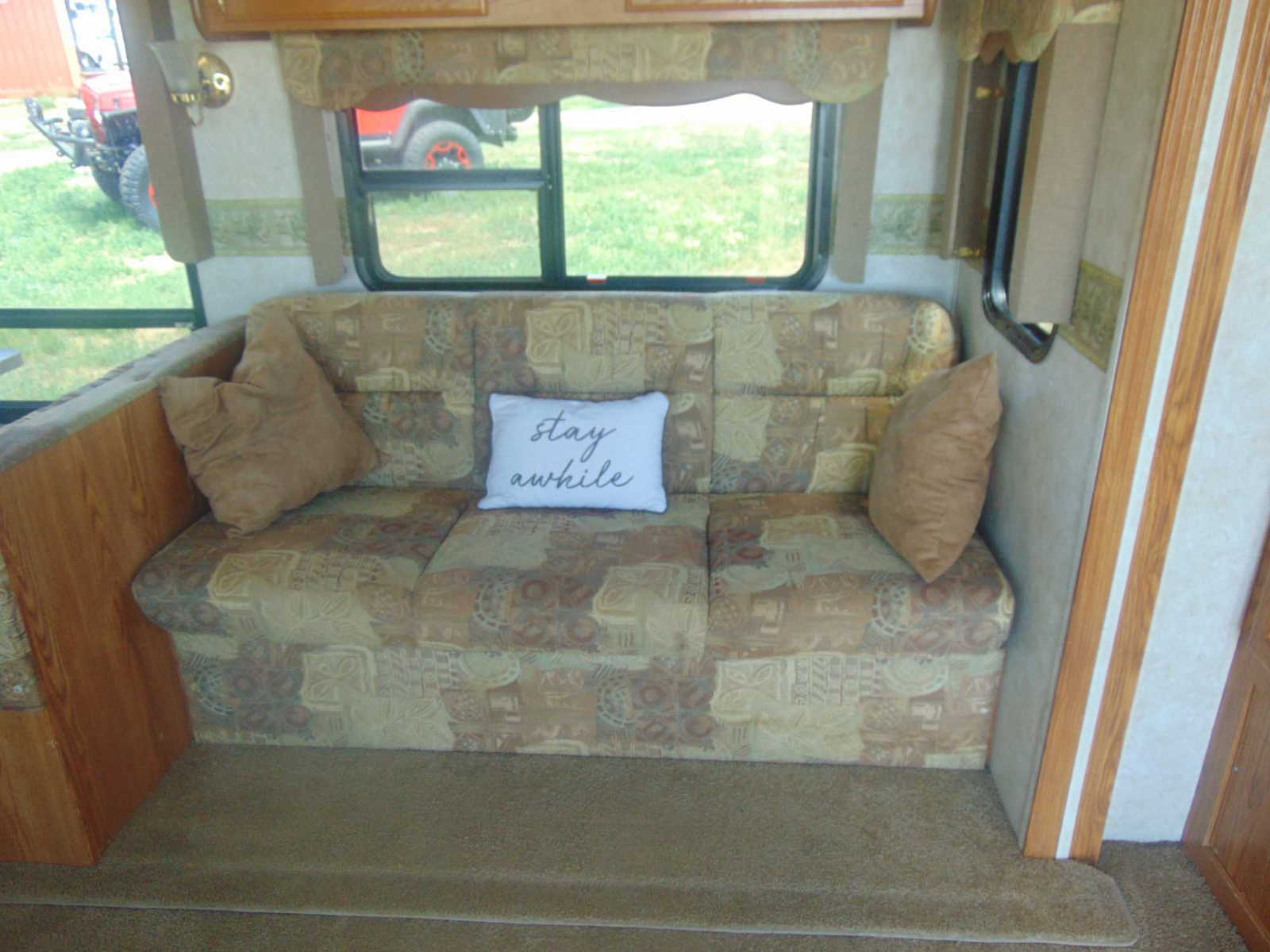 RV couch converts to sleep 2