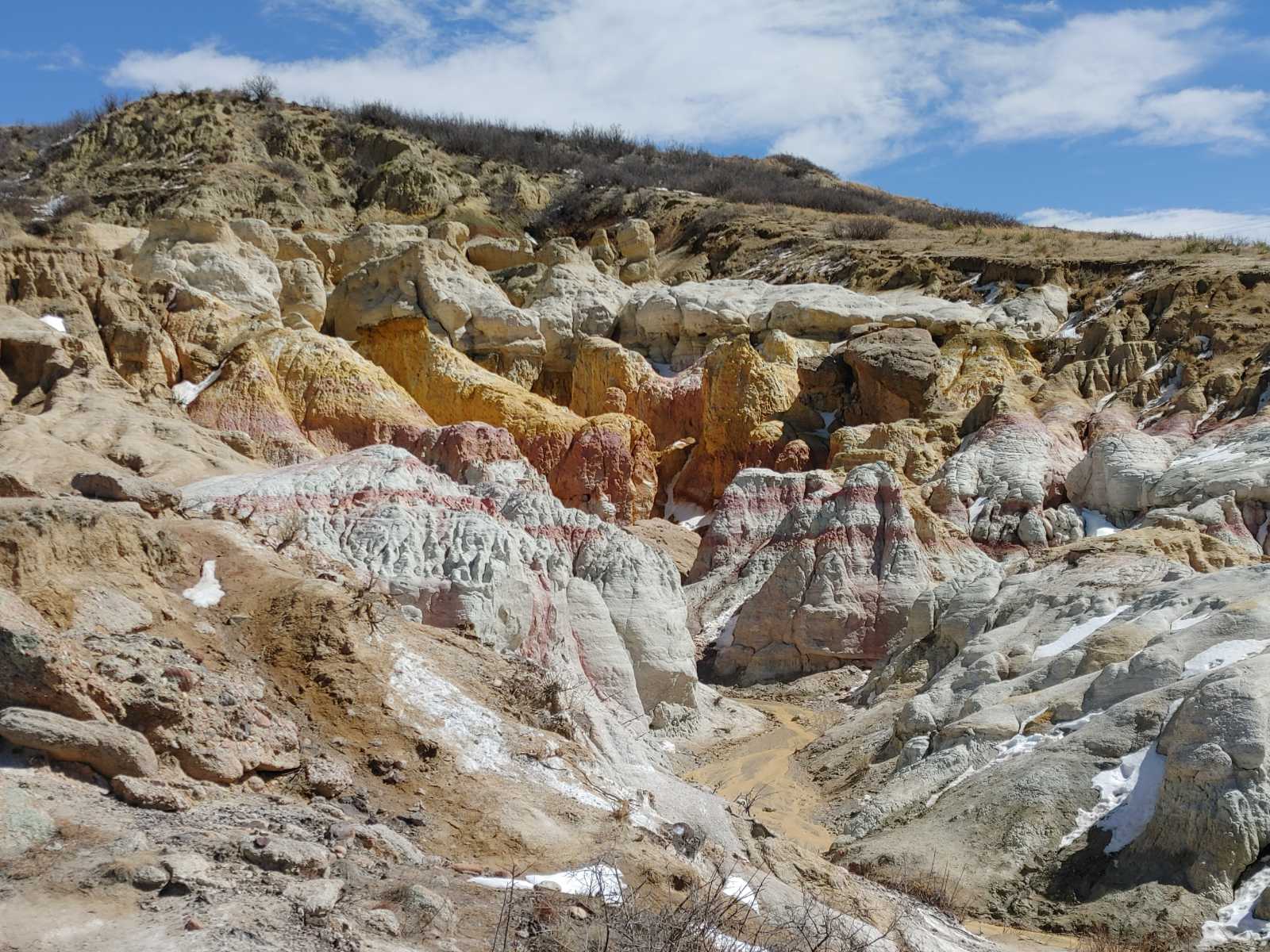 multi-colored layers of earth and rock can be viewed or studied at Paint Mines